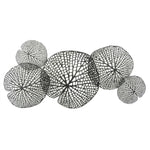 Benzara Transitional 5 Metal Lotus Leaf Wall Decor