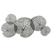 Benzara Transitional 5 Metal Lotus Leaf Wall Decor