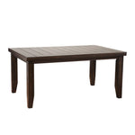 Benzara 30" Rectangular Plank Top Wood Dining Table, Espresso Brown