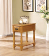 Benzara Enchanting Side Table, Light Oak Brown