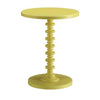 Benzara Astonishing Side Table with Round Top, Yellow