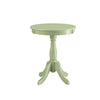 Benzara Astonishing Side Table with Round Top, Light Green