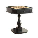 Benzara 31 Inch Chess Game Table with Clipped Corners, Brown