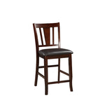 Benzara Wooden High Chair, Dark Brown & Black, Set of 2