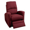 Benzara Swivel Recliner Chair In Carmine Polyfiber Fabric Red