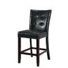 Benzara Wood & Polyurethane High Chair, Black & Brown, Set of 2