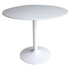 Benzara Contemporary Round Dining Table, White