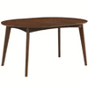 Benzara Round Mid Century Modern Dining Table, Dark Walnut Brown