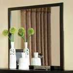 Benzara Contemporary Mirror with Wooden Frame, Espresso Brown