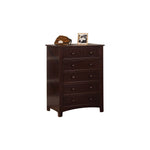 Benzara 5 Drawer Transitional Chest, Dark Walnut Brown