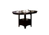 Benzara Traditional Oval Counter Height Table, Espresso Brown
