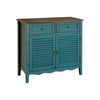 Benzara Country Style Rustic Cabinet, Blue