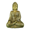 Benzara Divine Polyresin Sitting and Meditating Buddha Figurine, Gold
