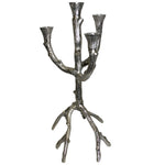 Benzara Tree Like Candle Holder with 4 Arms, Silver