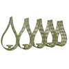 Benzara Designer Metal Candle Holder in An Array, with 5 Holders, Beige