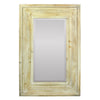 Benzara Rustic Mirror in Wooden Frame, Brown