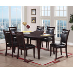 Benzara Rectangular Wooden Dining Table with Butterfly Leaf and Tapered Legs, Brown