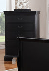 Benzara Smartly Groomed Pine Wood, Plywood & Birch Veneer Chest, Black