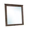 Benzara Distressed Solid Wood Mirror Brown