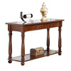 Benzara Traditional Style Wooden Console Table, Brown