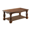 Benzara Rubber Wood Ash Burl Coffee Table, Brown