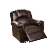 Benzara Bonded Leather Rocker/Recliner, Brown