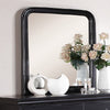 Benzara Alluring Polyresin Mirror with Solid Frame, Black