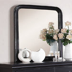 Benzara Alluring Polyresin Mirror with Solid Frame, Black