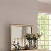 Benzara Contemporary Pine Wood Mirror ,Gold