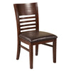 Benzara Set of 2 Side Chairs with Padded Seat, Brown