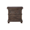 Benzara Acacia Wood Nightstand with 2 Drawer  Brown