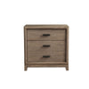 Benzara Wooden Nightstand with 3 Drawer, Brown