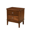 Benzara 2 Drawer Mahogany Wood Nightstand in Transitional Style Brown