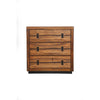 Benzara Stylish 3 Drawer Mahogany Wood Chest with Storage Brown