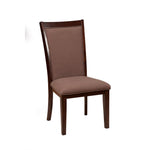 Benzara Appealing Upholstered Side Chairs in Wood Set of 2 Brown