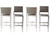 Benzara MoDish and Heighted Anodized Aluminum Armless BarStools (Set of 4)
