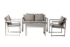 Benzara Impressively Stylish Outdoor Lounge Set in Gray/ Taupe (Set of 4)