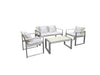 Benzara Outstandingly Vougish Outdoor Lounge Set in White