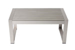 Benzara Utopian Anodized Aluminum Perfect Outdoor Table, Gray