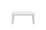 Benzara Quintessentially Perfect Anodized Aluminum Outdoor Table, White