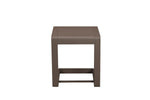 Benzara Elitare Styled Aluminum Side Table, Espresso