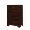 Benzara Contemporary Sylvan Drawer Chest, Cappuccino Brown