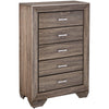 Benzara Chic Sylvan Country Chest, Natural Oak Brown