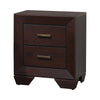 Benzara Chic Side Nightstand, Dark Cocoa Brown