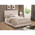 Benzara Ivory Upholstered Full Bed