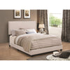 Benzara Modern Panel Twin Bed, Ivory