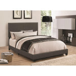 Benzara Charcoal Upholstered Full Bed