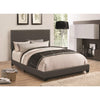 Benzara Modern Panel Twin Bed, Dark Gray