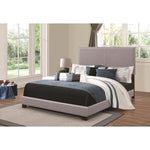 Benzara Grey Upholstered Full Bed