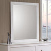 Benzara Fine Lined Transitional Mirror, White